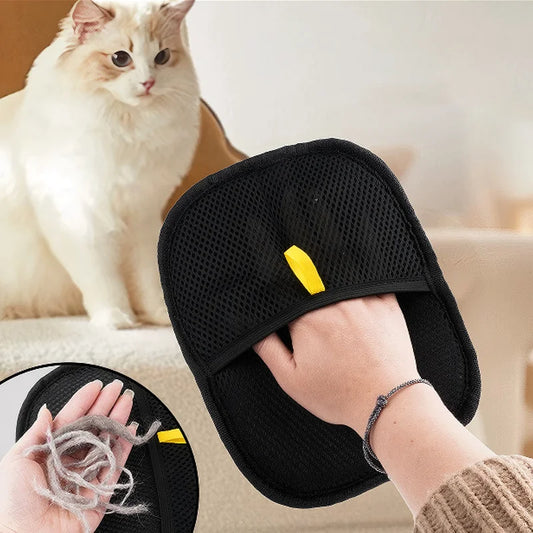 VisioTrend Pet Grooming & Hair Removal Glove – Remove Dog & Cat Hair Easily